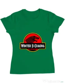 Tricou ADLER dama Jurassic winter Verde mediu