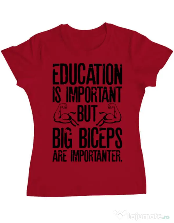 Tricou ADLER dama Big biceps Rosu