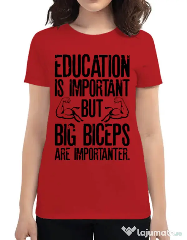 Tricou ADLER dama Big biceps Rosu