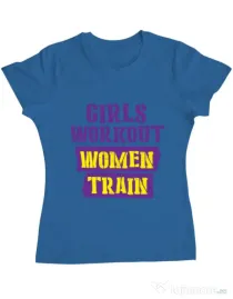 Tricou ADLER dama Women train Albastru azuriu