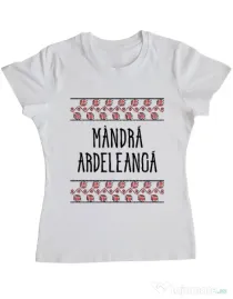 Tricou ADLER dama Mandra ardeleanca Alb