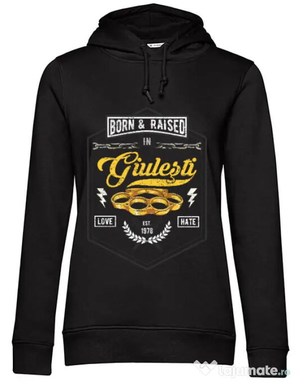 Hoodie dama cu gluga Giulesti Negru