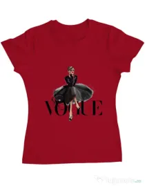 Tricou ADLER dama Little black tutu Rosu