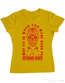 Tricou ADLER dama Born to stand out Galben