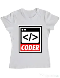 Tricou ADLER dama Coder Alb