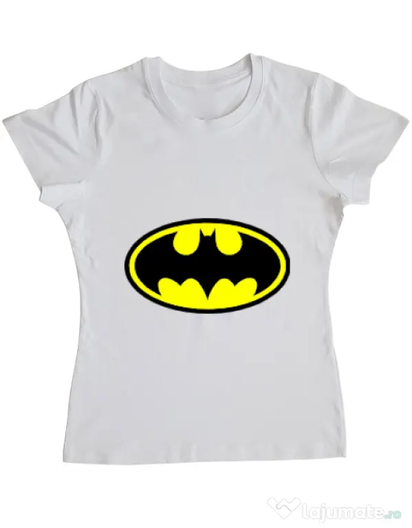 Tricou ADLER dama Batman Alb