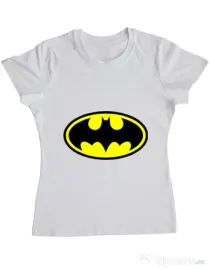 Tricou ADLER dama Batman Alb