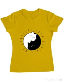 Tricou ADLER dama We complete each other Galben