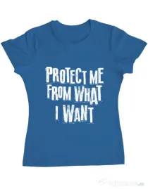 Tricou ADLER dama Protect me Albastru azuriu