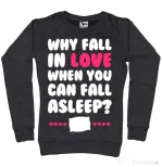 Bluza ADLER dama Why fall in love Negru melanj
