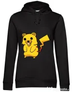 Hoodie dama cu gluga Pika Pika Negru