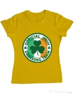 Tricou ADLER dama Irish Drinking Team Galben
