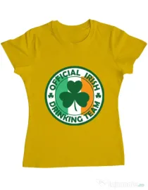 Tricou ADLER dama Irish Drinking Team Galben