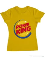 Tricou ADLER dama Poker King Galben
