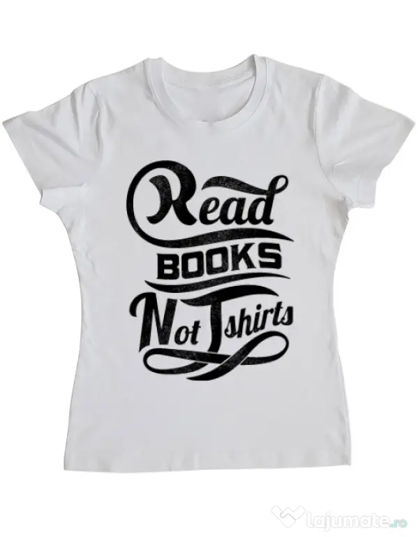 Tricou ADLER dama Read books Alb
