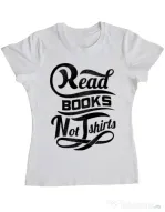 Tricou ADLER dama Read books Alb