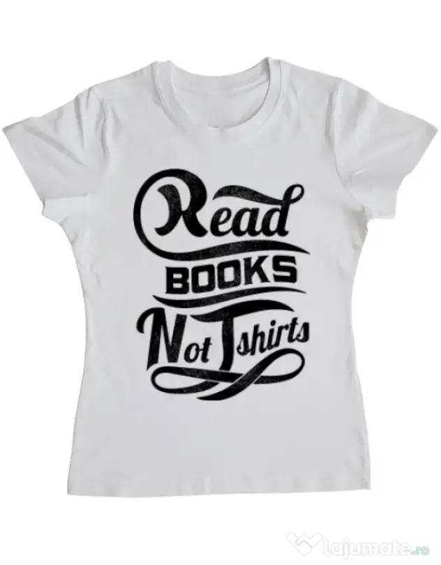 Tricou ADLER dama Read books Alb