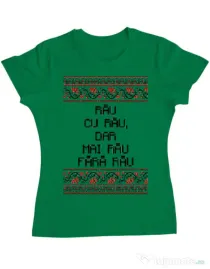 Tricou ADLER dama Rau cu rau Verde mediu