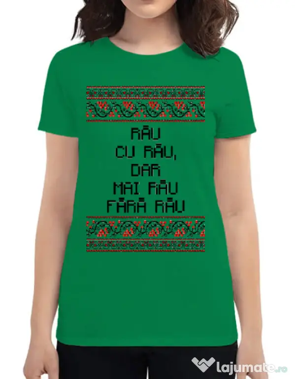Tricou ADLER dama Rau cu rau Verde mediu