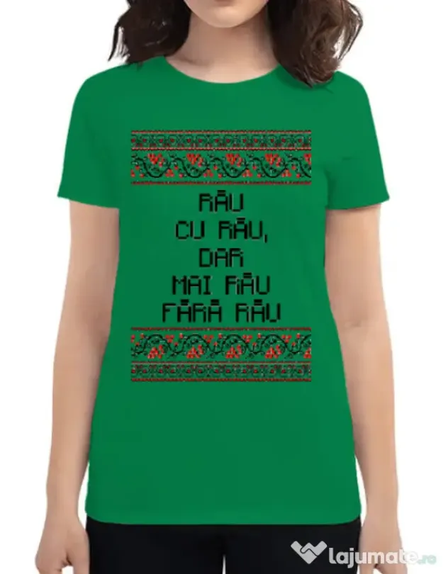 Tricou ADLER dama Rau cu rau Verde mediu