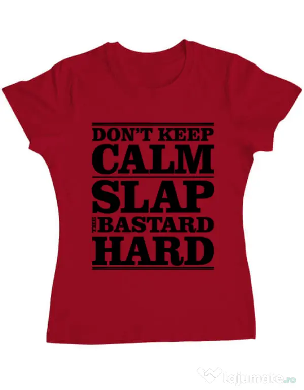 Tricou ADLER dama Slap the bastard Rosu