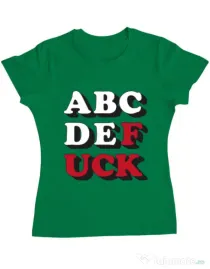 Tricou ADLER dama The alphabet Verde mediu