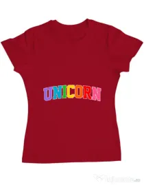 Tricou ADLER dama Unicorn Rosu