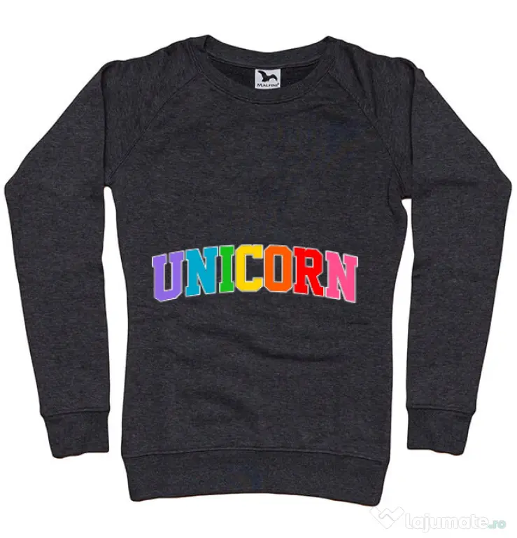 Bluza ADLER dama Unicorn Negru melanj