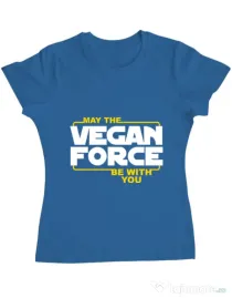 Tricou ADLER dama Vegan force Albastru azuriu