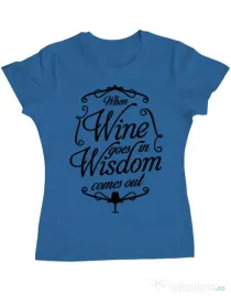 Tricou ADLER dama Wisdom wine Albastru azuriu