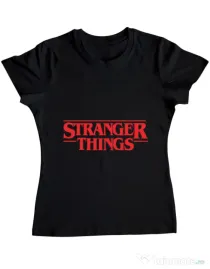 Tricou ADLER dama Stranger things Negru