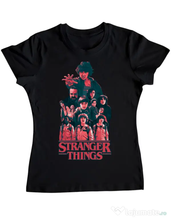 Tricou ADLER dama Stranger team Negru