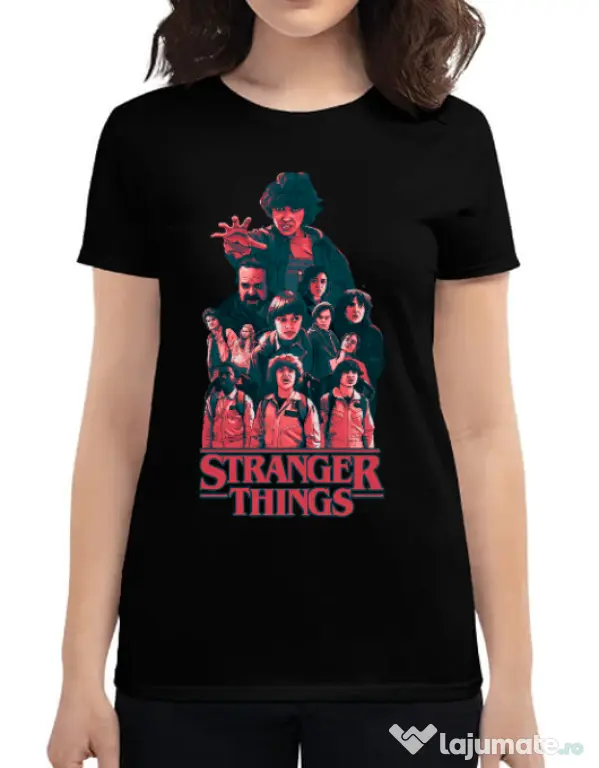 Tricou ADLER dama Stranger team Negru