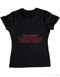 Tricou ADLER dama Mouth breather Negru