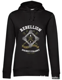 Hoodie dama cu gluga Rebellion Negru