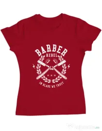 Tricou ADLER dama Barber Rebel Rosu