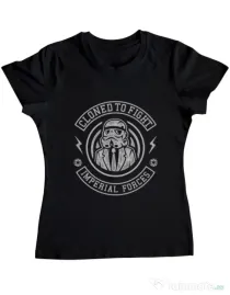 Tricou ADLER dama Cloned to Fight Negru