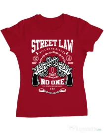 Tricou ADLER dama Street Law Rosu
