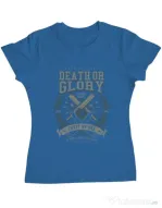 Tricou ADLER dama Death or Glory Albastru azuriu