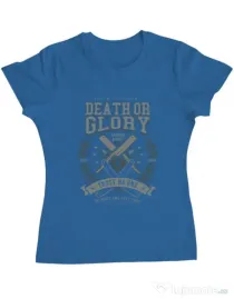 Tricou ADLER dama Death or Glory Albastru azuriu