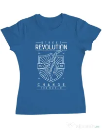 Tricou ADLER dama Street Revolution Albastru azuriu