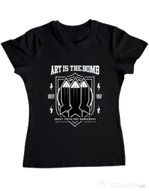 Tricou ADLER dama Art Is The Bomb Negru