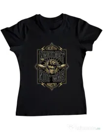 Tricou ADLER dama Make Art Not War Negru