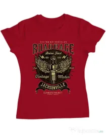 Tricou ADLER dama Road Rage Rosu