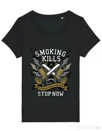 Tricou STANLEY STELLA dama Smoking Kills Negru