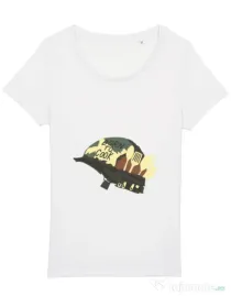 Tricou STANLEY STELLA dama Born To Cook Alb