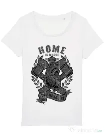 Tricou STANLEY STELLA dama Home Is Where Alb