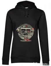 Hoodie dama cu gluga Let's Play Negru 