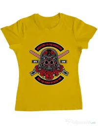 Tricou ADLER dama Darth Vader Sugar Skull Galben