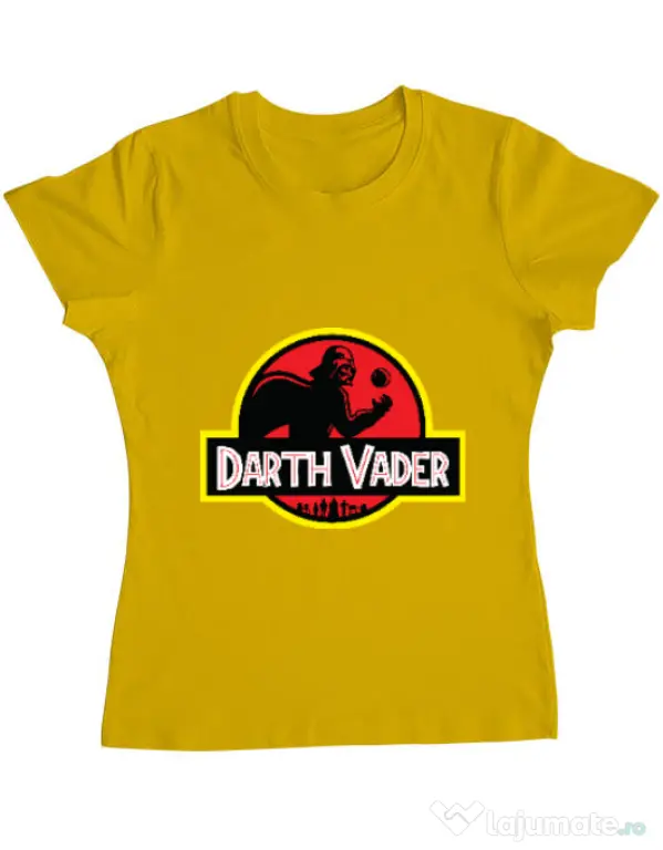 Tricou ADLER dama Darth Vader Galben